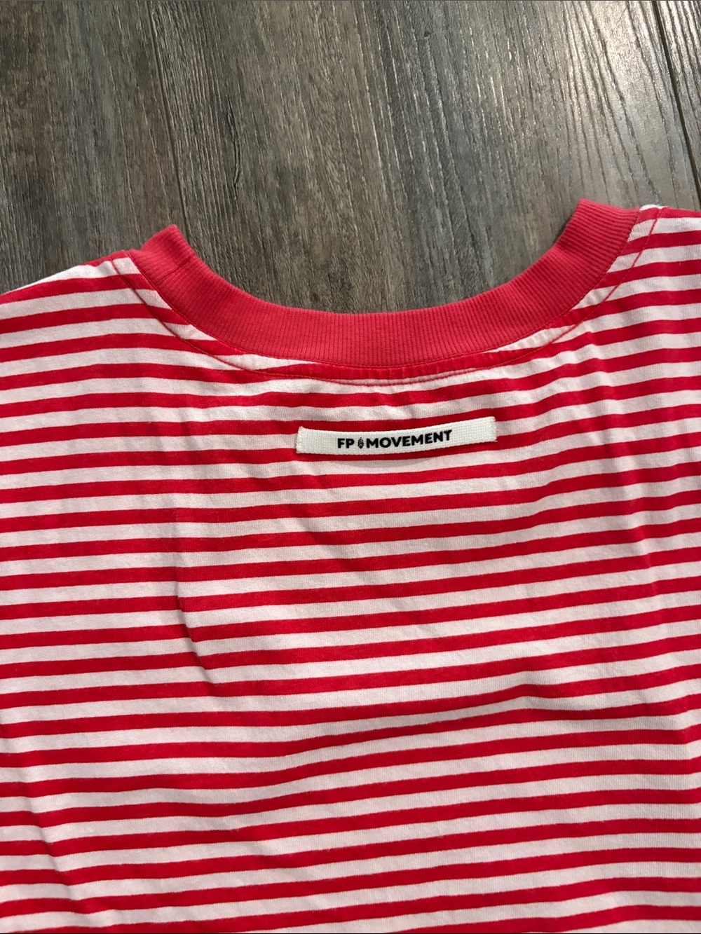 Free People Movement Red Stripe Tackle Tee Large - Picture 13 of 13